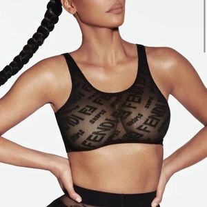 Fendi x Skims hosiery black bralette